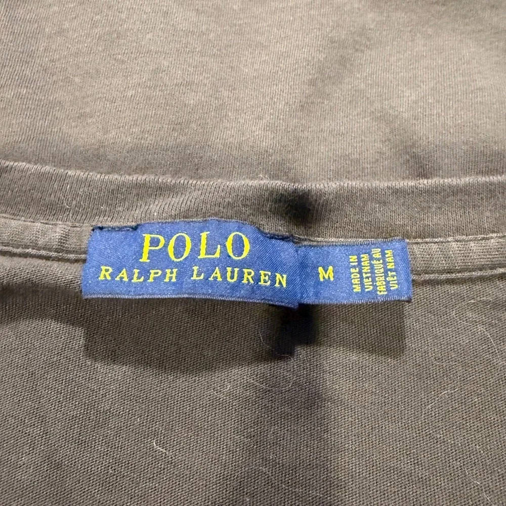 Polo Ralph Lauren Womens Gray V‎ Neck T Shirt Casual Top Short Sleeve